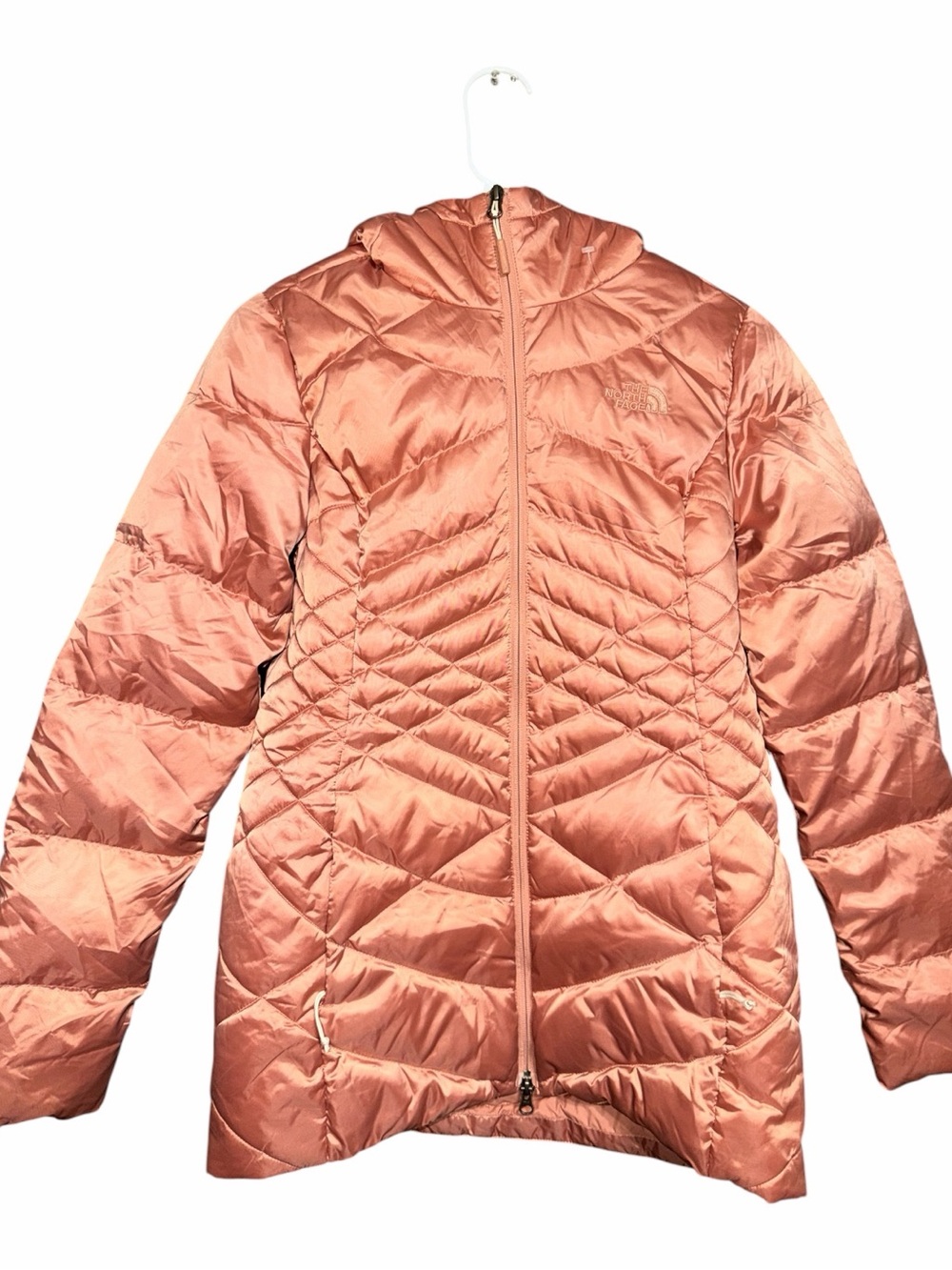 The North Face Women's Hooded Long Puffer Jacket - Rosewood - Picture 4 of 8